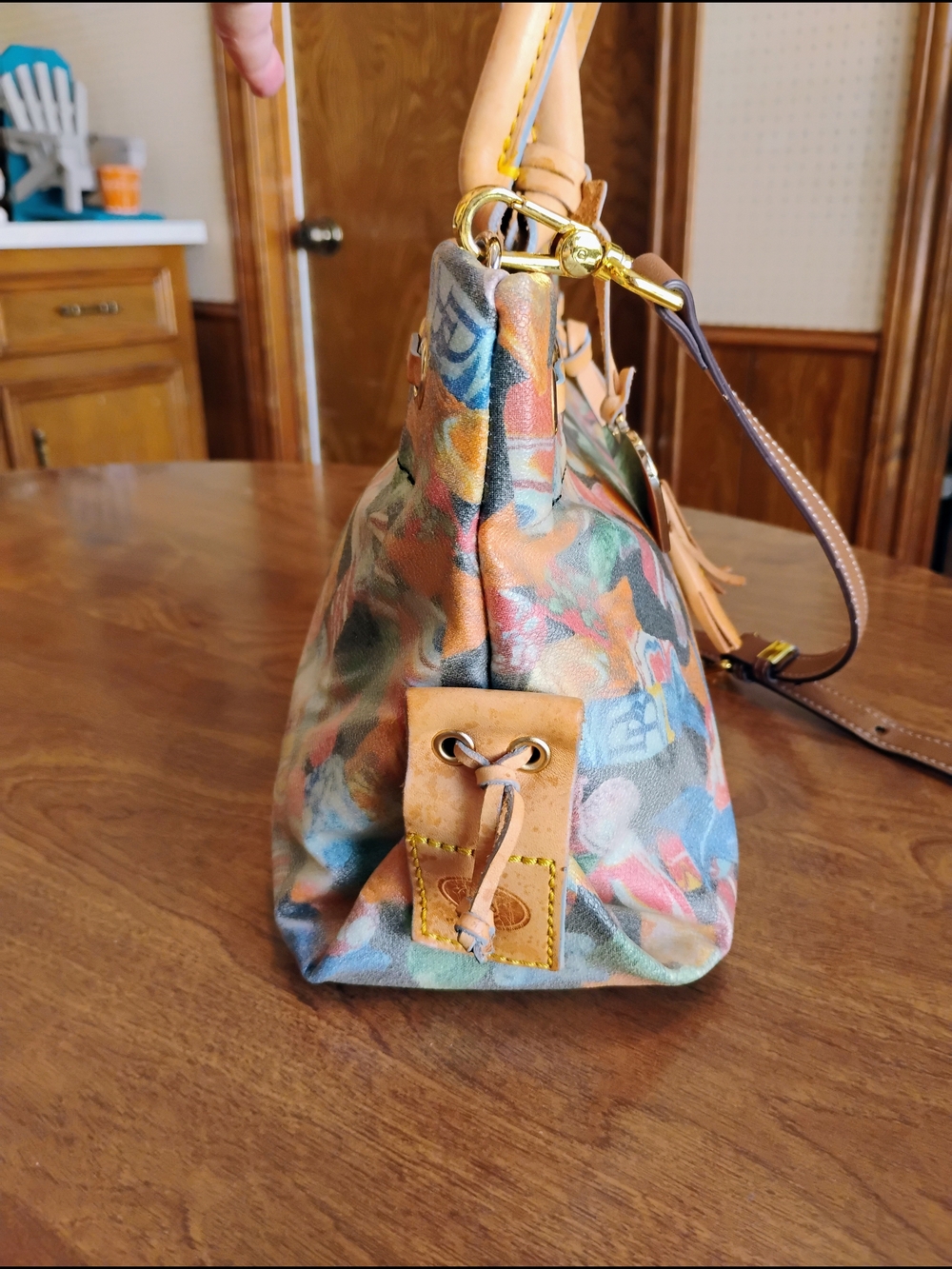 Dooney & Bourke Hard Candy All Over Coated Canvas Satchel/Cross Body Purse - Picture 11 of 16